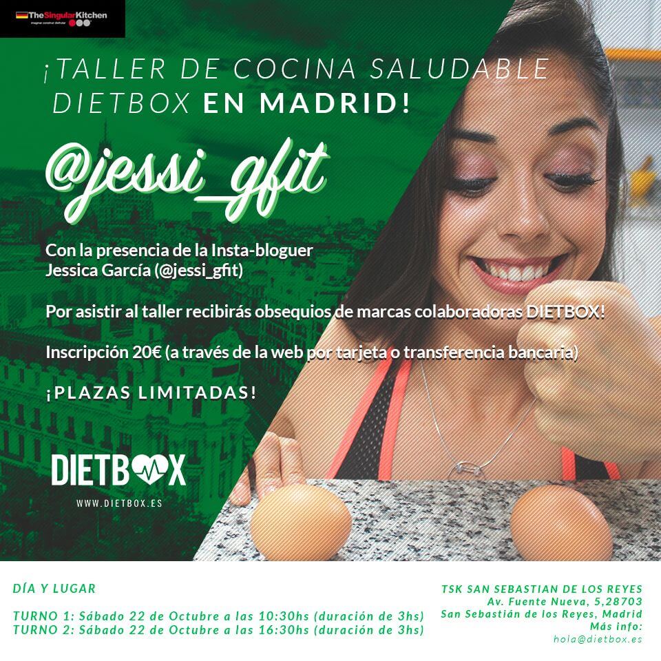 Taller de cocina saludable DIETBOX Madrid - 22 de Octubre