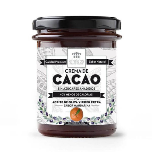 Crema de Cacao sabor Mandarina con Aceite de Oliva 200gr