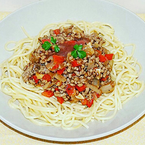 Espaguetis con salsa boloñesa 2