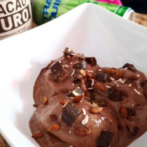 Helado de plátano y cacao
