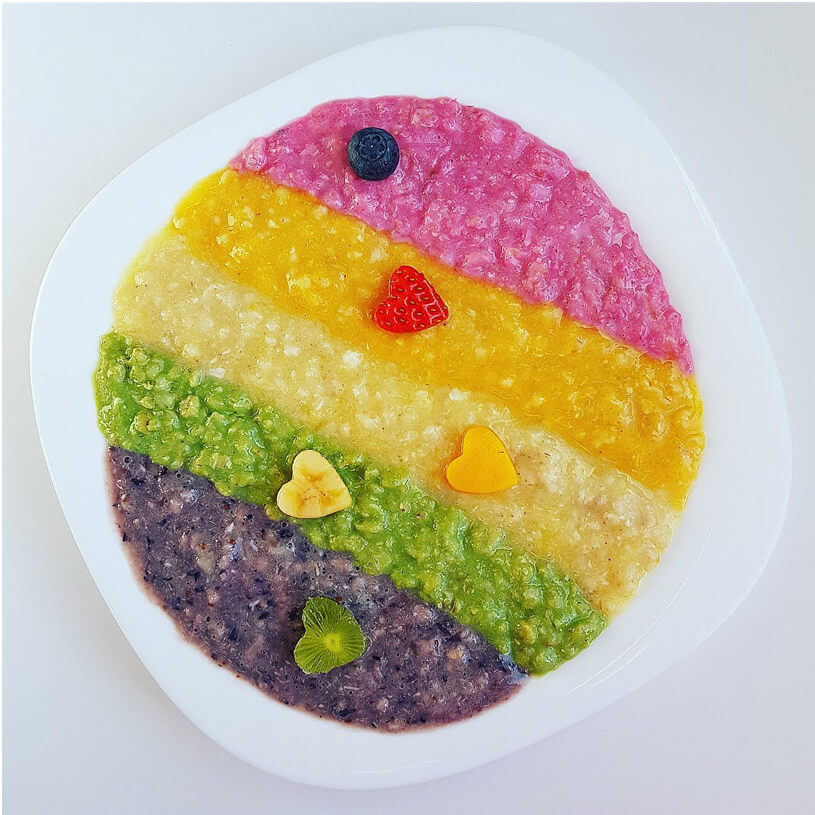 Receta de Porridge de arcoíris