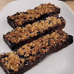 Receta de Barritas Crujientes con Mermelada de Arándanos
