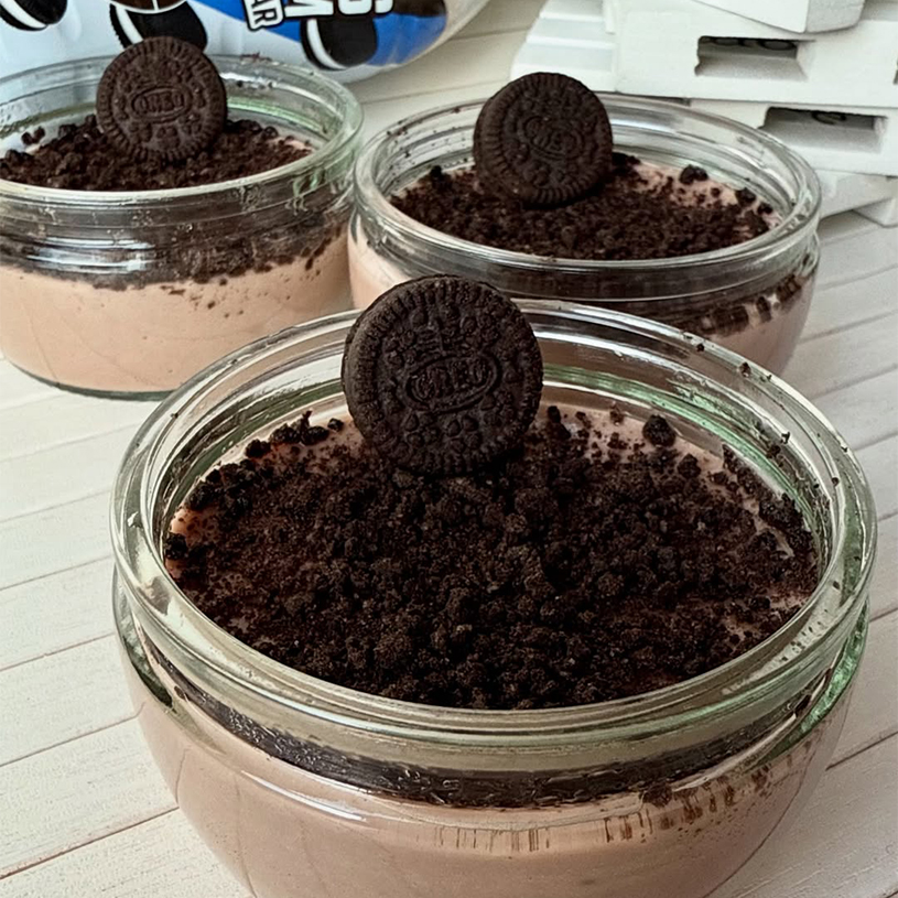 Receta de Natillas Proteicas sabor Cookies