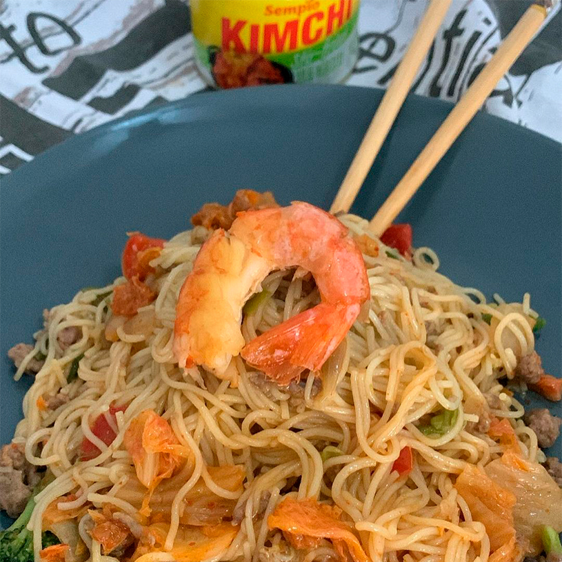 Receta de Noodles con Kimchi