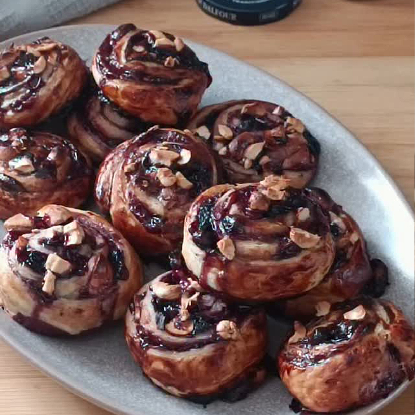 Receta de Rolls de Arándanos, Açaí y Anacardos