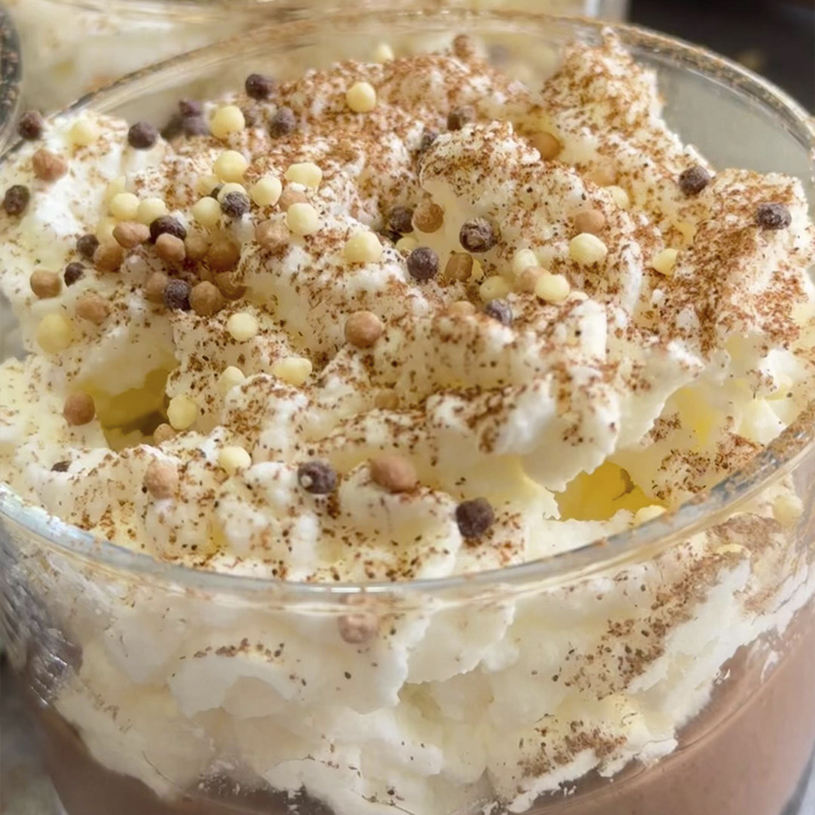 Receta de Vasitos Cremosos de Chocolate y Chufa