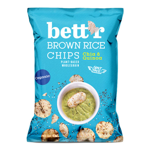Bett`r Brown rice chips Chia & Quinoa 60g