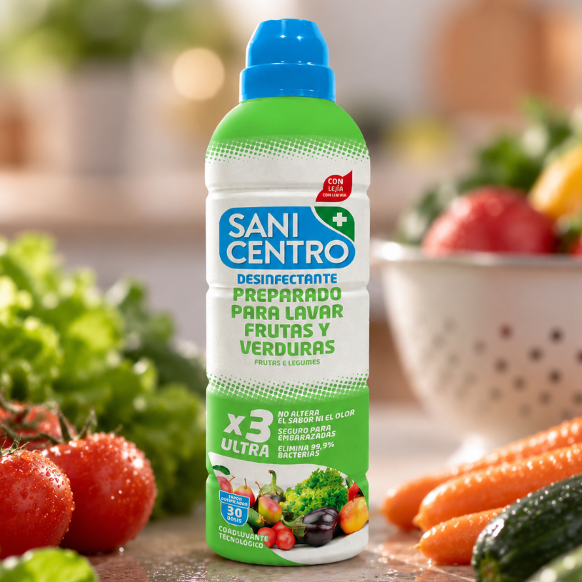 ¿Es suficiente lavar las frutas y verduras solo con agua?