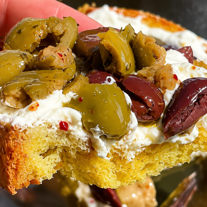 Receta de Tostada de Labneh Casero y Aceitunas
