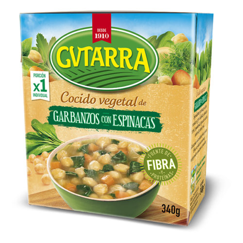 Cocido de Garbanzos con Espinacas Gvtarra 340g